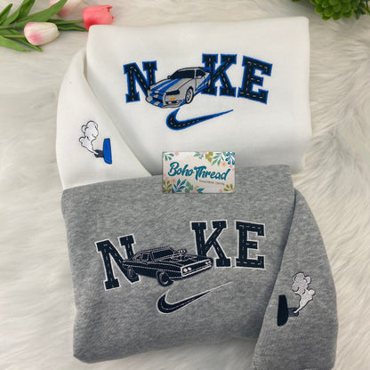 Personalized Embroidered Sweatshirt, Hoodie, T-Shirt – Classic & Sports Car Design Gift