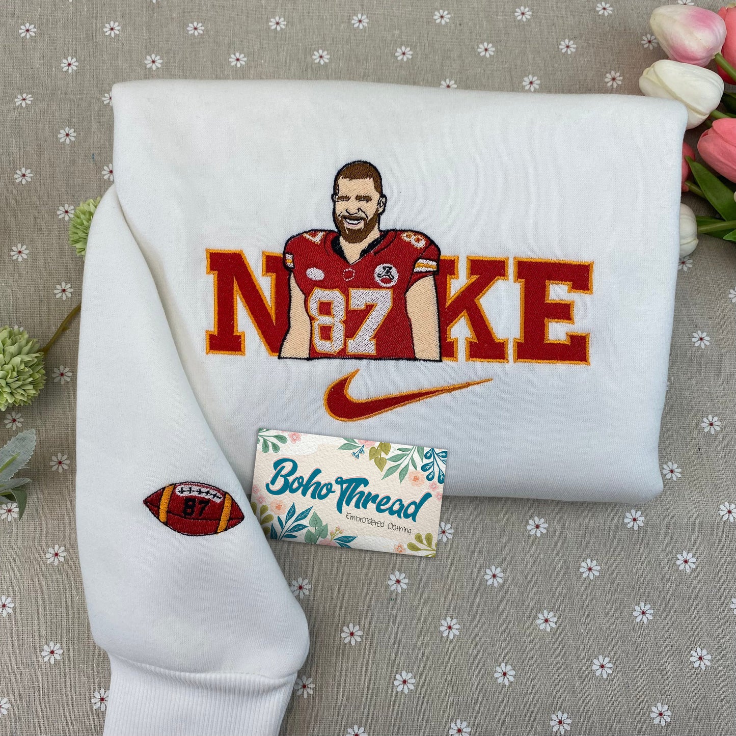 Personalized Embroidered Sweatshirt, Hoodie, T-Shirt – Taylor & Travis Couple Design Gift