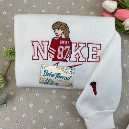 Personalized Embroidered Sweatshirt, Hoodie, T-Shirt – Taylor & Travis Couple Design Gift