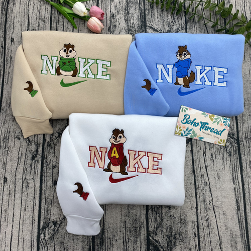 Personalized Embroidered Sweatshirt, Hoodie, T-Shirt – Alvin and the Chipmunks Design Gift