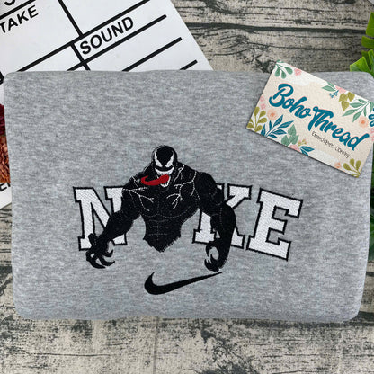 Personalized Embroidered Sweatshirt, Hoodie, T-Shirt – Venom & Anti-Venom Matching Design Gift