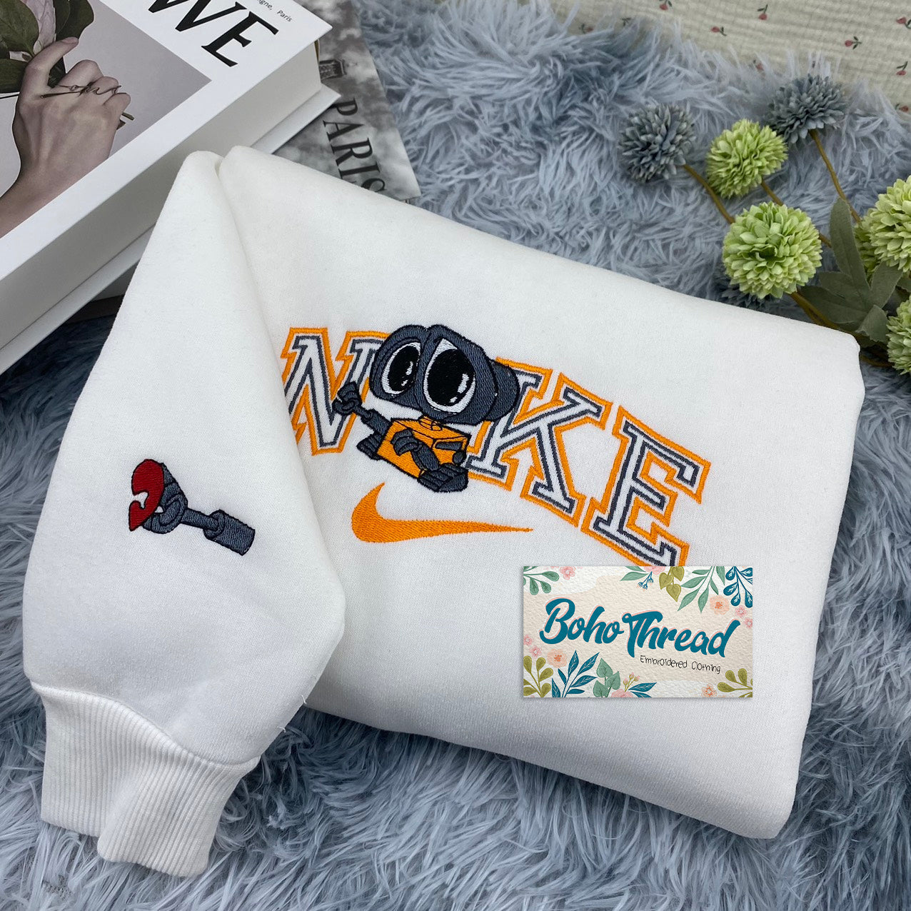 Personalized Embroidered Sweatshirt, Hoodie, T-Shirt – Walle & Eve Design Gift